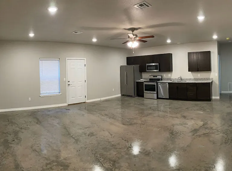 Living space with kitchen