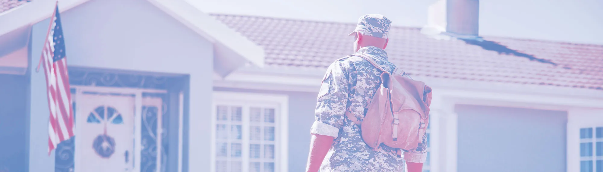 Service man returning home